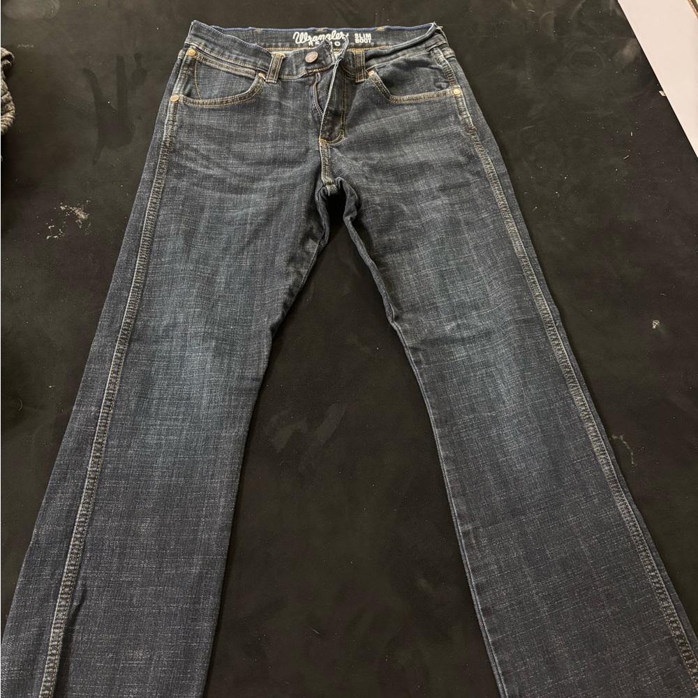 Wrangler Dark Blue Bootcut Jeans